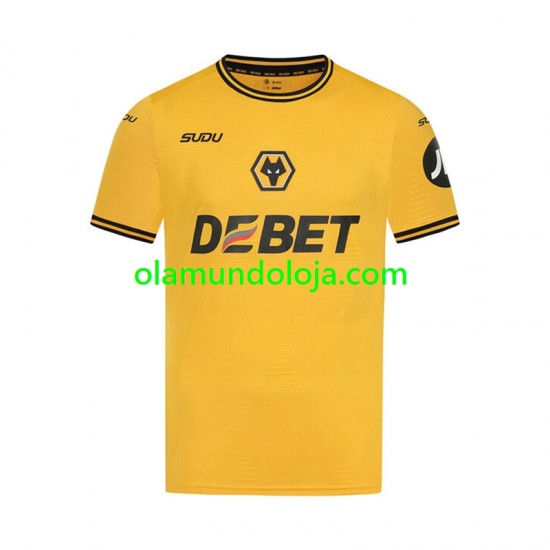 Camisola Wolverhampton Wanderers Homem Equipamento Primeiro 2024-2025 Manga Curta